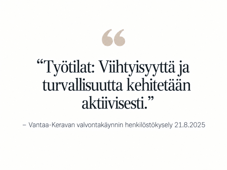 Suunnitelmallisen ohjaus- ja valvontakäynnin myönteinen palaute Kotirauhalle.